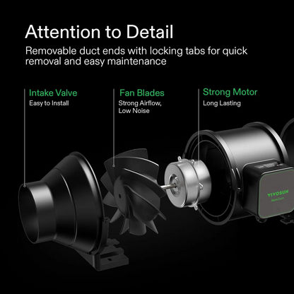 Vivosun AeroZesh Smart Air Filtration Kit | Professional Inline Fan, Carbon Filter & Ducting Combo