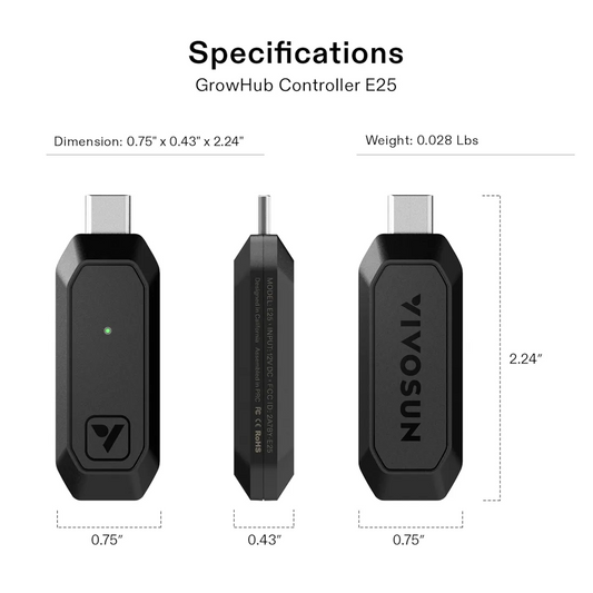 Vivosun GrowHub E25 Controller | WiFi Expansion Port for Smart Grow Systems