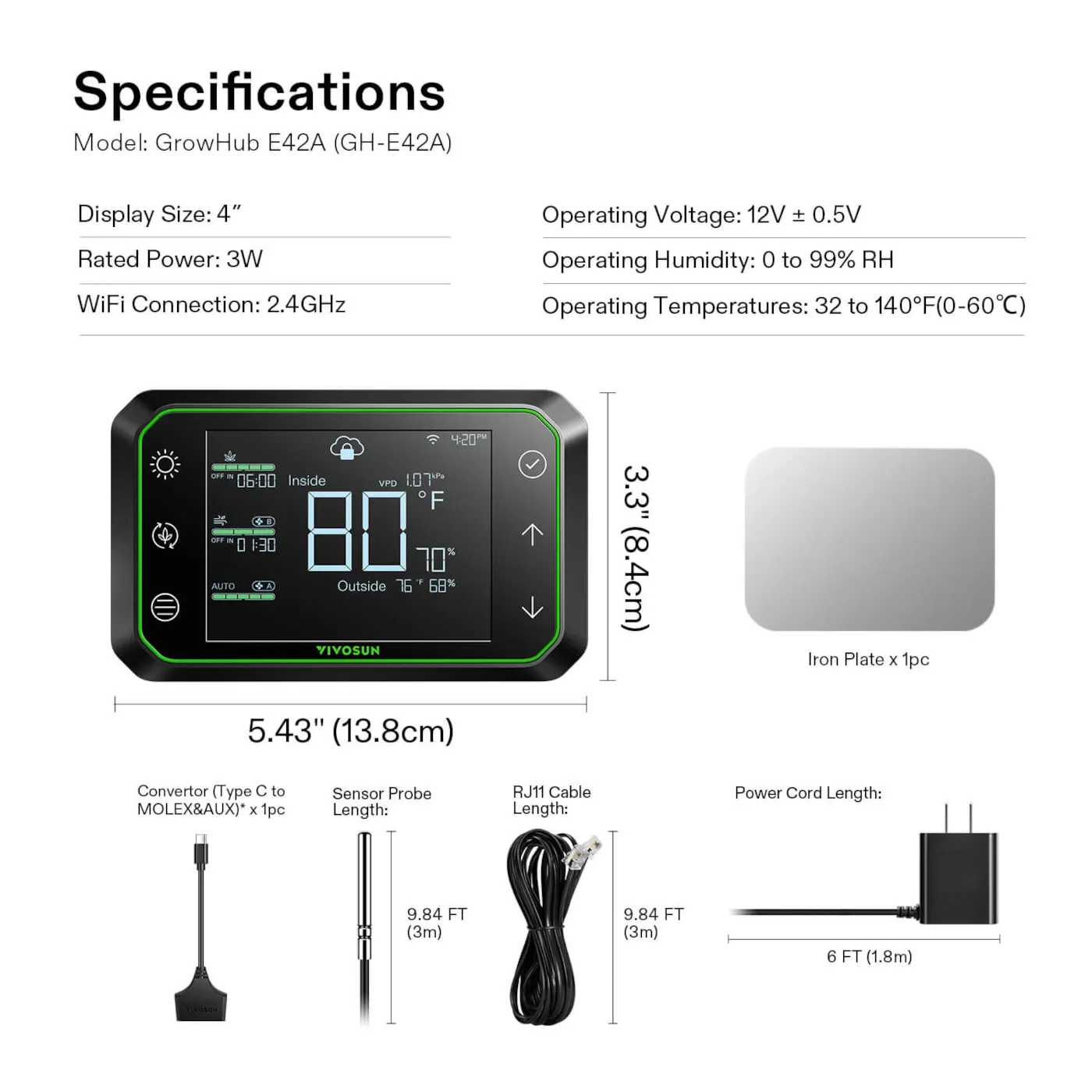Vivosun GrowHub Controller E42A | Smart Wi-Fi Indoor Garden Command Centre