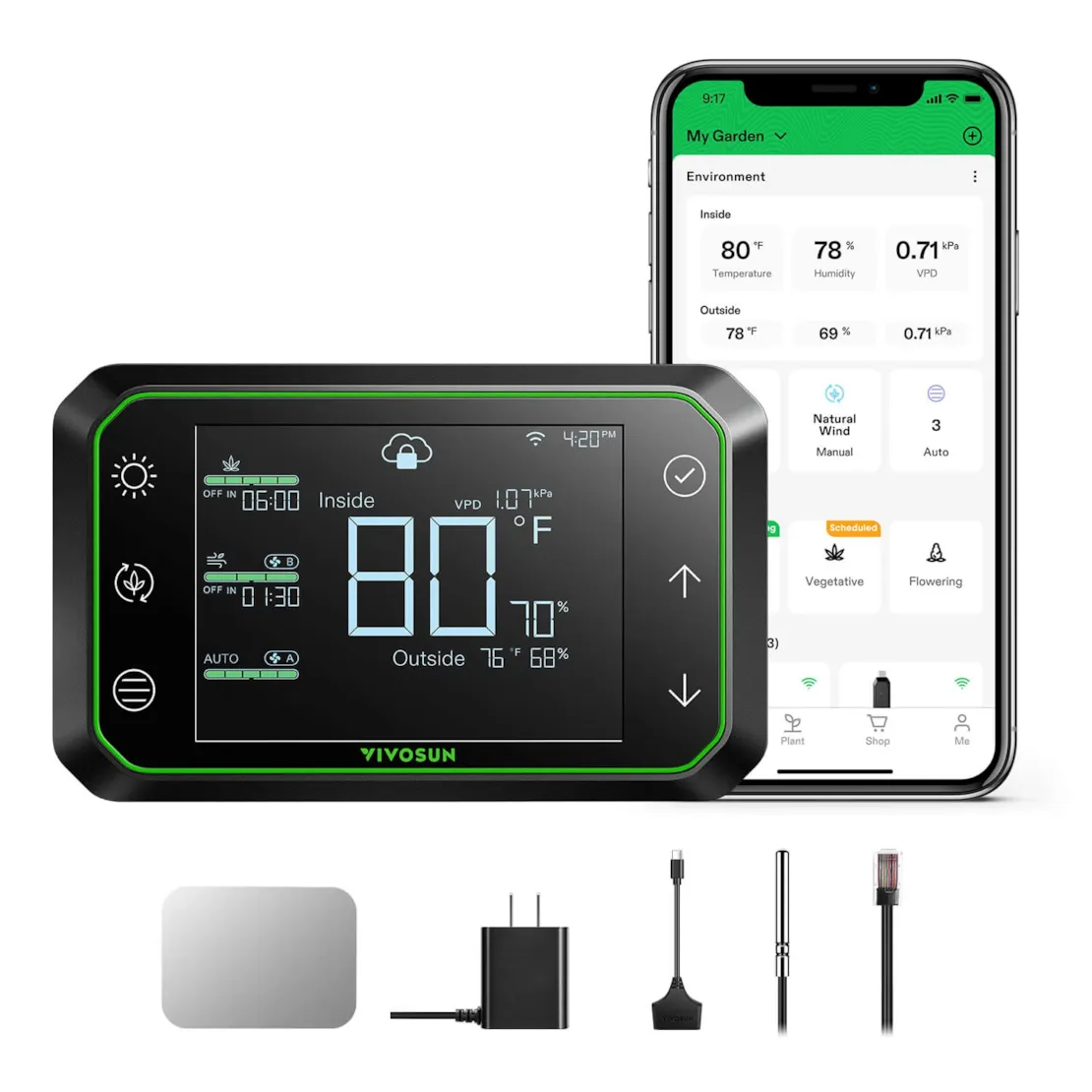 VIVOSUN GrowHub Controller E42A+ Smart WiFi Grow Tent Environment Controller