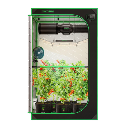 VIVOSUN 0.8m x 0.8m x 1.6m Hydroponic Grow Tent | 600D Mylar Indoor Plant Tent