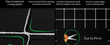 Vivosun Heavy-Duty Polyester Plant Trellis Netting | Flexible Mesh Support for Climbing Vines, Flowers & Vegetables