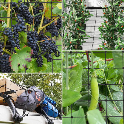 Vivosun Heavy-Duty Elastic Trellis Netting with 4 Hooks | Flexible Scrog Support Net for Grow Tents & Greenhouses