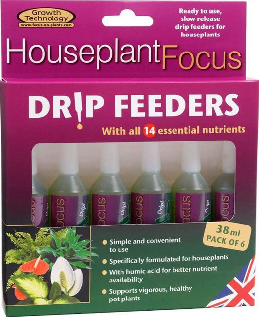 Growth Technology Houseplant Focus Drip Feeders | 38ml Liquid Plant Food