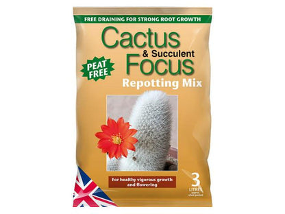 Growth Technology Cactus Focus Repotting Mix | Peat-Free Soil